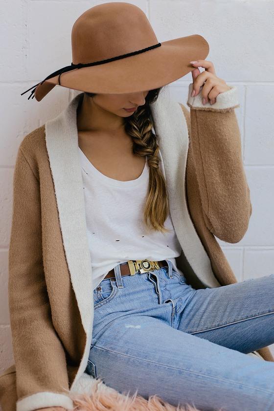 Dear Dreamer Light Brown Floppy Wool Hat | Lulus