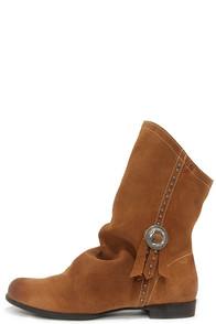 Coconuts Coconuts Chippewa Tan Suede Leather Mid-calf Boots