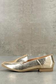 Qupid Chicago Gold Loafers