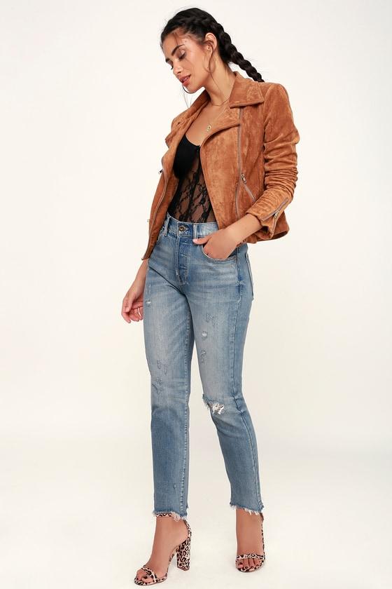 Pistola Nico Medium Wash Distressed Mom Jeans | Lulus