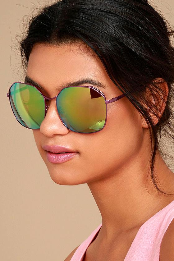 Perverse | Voyage Purple Mirrored Sunglasses | Lulus