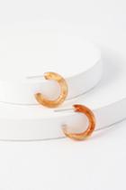 Blake Brown Mini Acrylic Hoop Earrings | Lulus