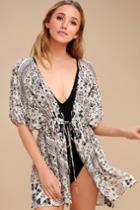 Billabong Sun Shift Light Beige Floral Print Cover-up | Lulus