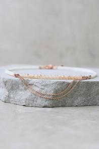Lulus Renaissance Blush And Ivory Choker Necklace