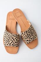 Dolce Vita Cato Leopard Pony Fur Slide Sandal Heels | Lulus