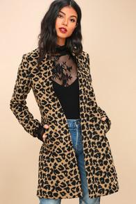Lulus Feline Fantastic Tan Leopard Print Coat