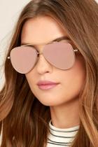 Perverse Toni Bologni Pink Mirrored Aviator Sunglasses