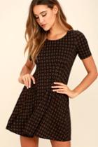 Rvca Sylas Black Print Dress | Lulus