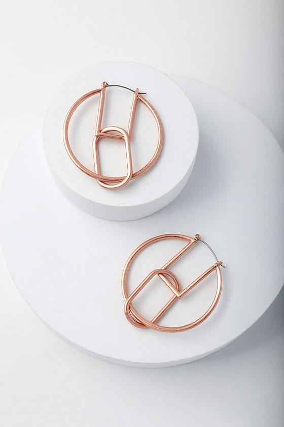 Minimalist Musings Rose Gold Hoop Earrings | Lulus