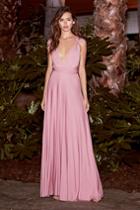 Lulus | Exclusive Tricks Of The Trade Mauve Maxi Dress | Size Medium | Pink