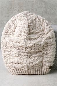 Billabong Get Cozy Cream Knit Beanie