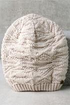 Billabong Get Cozy Cream Knit Beanie