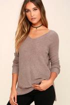Fate Casual Friday Taupe Sweater