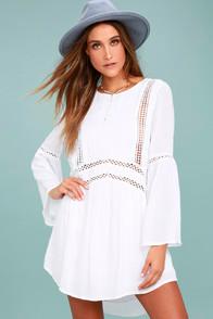 Amuse Society Kensington White Lace Dress