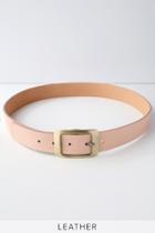 Zafiro Blush Pink Leather Belt | Lulus