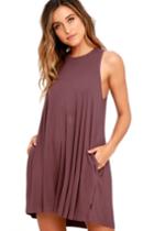 Rvca Sucker Punch 2 Mauve Swing Dress | Lulus