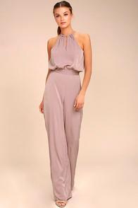 Lulus Dance With You Mauve Jumpsuit