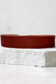 Vanessa Mooney Marla Rust Orange Velvet Choker Necklace