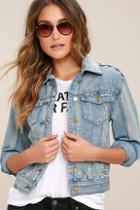 Ppla Highway Blue Embroidered Denim Jacket