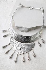 Natalie B Jewelry Natalie B Protector Silver Statement Necklace