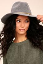 San Diego Hat | Co. Marjorie Grey Fedora Hat | 100% Polyester | Vegan Friendly | Lulus