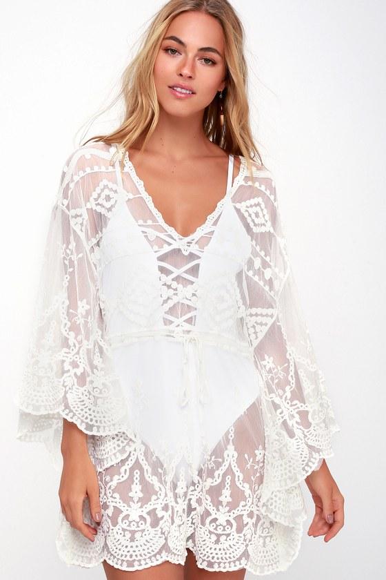 Desert Isle White Crochet Lace Swim Cover-up | Lulus