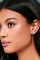 Lulus Heavenly Lights Gold And Iridescent Earrings