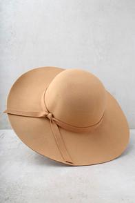 Lulus Sunny Soul Tan Floppy Hat
