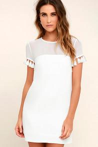 Lulus Iced Latte White Shift Dress