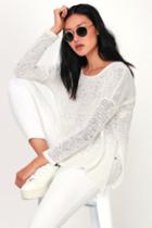 Harbour Bay White Knit Sweater | Lulus