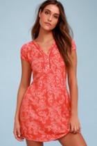 Amuse Society On The Low Red Floral Print Mini Dress | Lulus