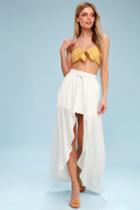 Jack By Bb Dakota Beatrice White High-low Wrap Maxi Skirt | Lulus