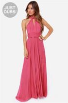 Lulus Exclusive Tricks Of The Trade Rose Pink Maxi Dress