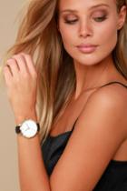 Lulus | Timeless Style Gold And Black Watch | Vegan Friendly
