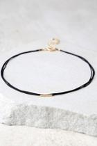 Lulus First Love Black And Gold Choker Necklace