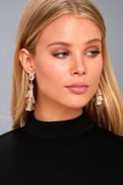 Lulus | Halo, I Love You Rose Gold Tassel Earrings