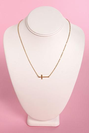Crossed And Found Gold Cross Necklace