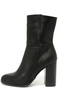 Bamboo Welcomed Addition Black High Heel Mid-calf Boots
