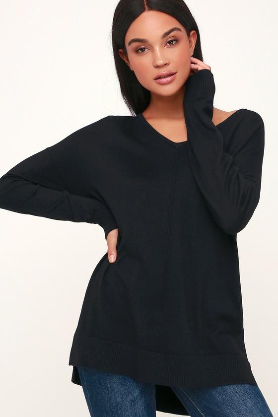 Olive + Oak Abel Black V-neck Sweater Top | Lulus