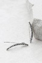 Lulus Simply Flawless Silver Rhinestone Earrings