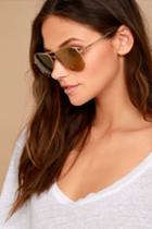 Sonix | Lodi Gold Aviator Sunglasses | Lulus
