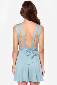 Lulus Exclusive World Go 'round Light Blue Dress