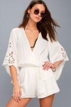Love Stitch Zephyr Breeze White Lace Romper | Lulus
