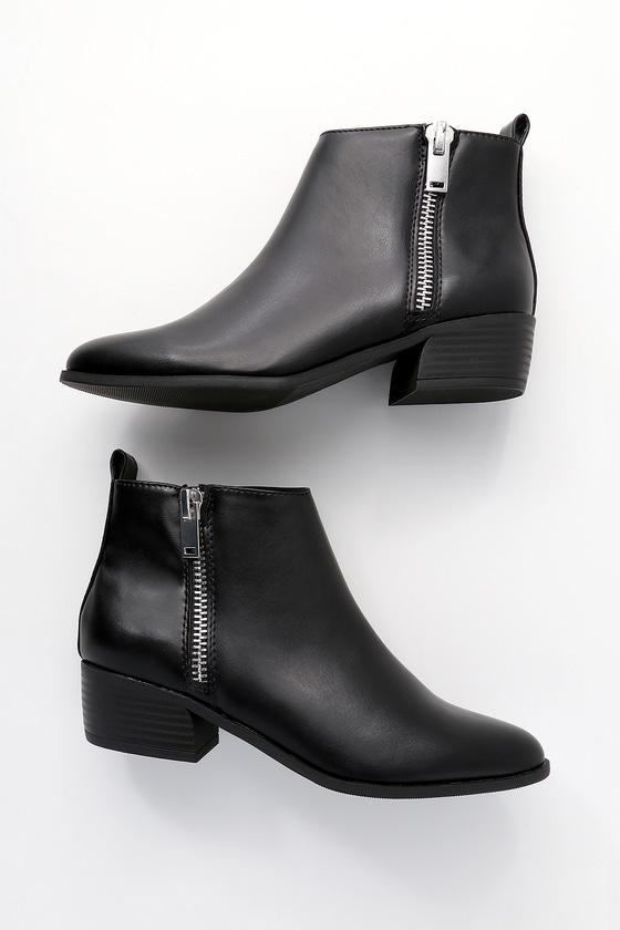 City Classified Norwich Black Ankle Booties | Lulus