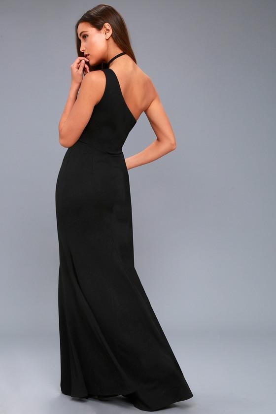 Brittany Black One-shoulder Maxi Dress | Lulus