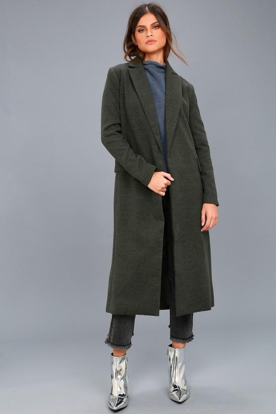 Re:named Windy City Charcoal Grey Trench Coat | Lulus