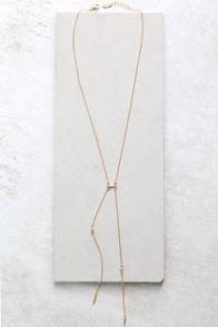 Ettika Cutting Edge Gold Rhinestone Necklace