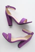 Bamboo Something Sweet Purple Suede Ankle Strap Heels | Lulus