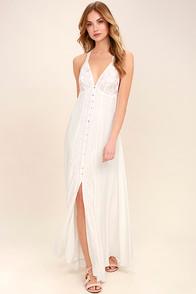 Lulus Dainty Darling Blush Pink And White Embroidered Maxi Dress