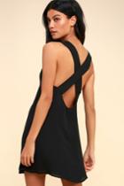 Love You Better Black Sleeveless Shift Dress | Lulus